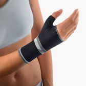 Orthèse de pouce BORT SellaFlex - bandage élastique pour le pouce et le poignet - pour l'arthrose - pour surcharge - distorsion - Taille : S (circonférence du poignet 15-17 cm) - Couleur : Zwart