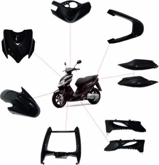 DMP plaatwerkset - Jog - Zwart metallic - 9-delig | bol