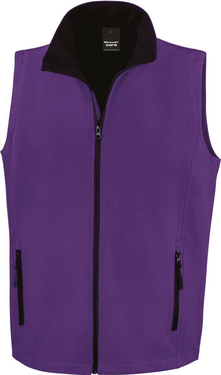 Result Printable Soft Shell Bodywarmer RT232 - Purple/Black - 3XL