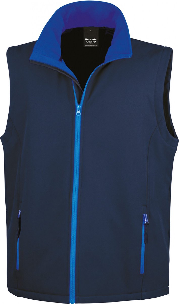 Result Printable Soft Shell Bodywarmer RT232 - Navy/Royal - XXL