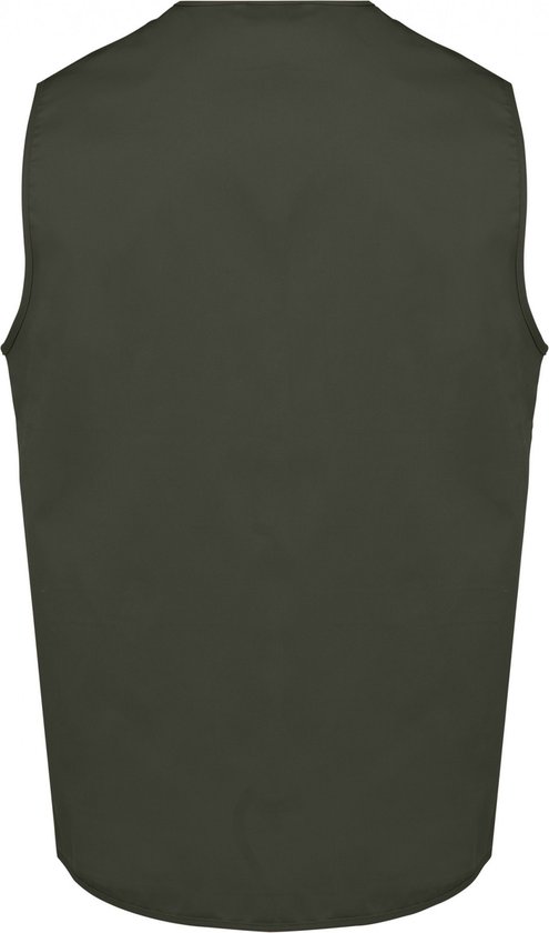 Gilet Unisex M WK. Designed To Work Mouwloos Dark Khaki 65% Polyester, 35% Katoen