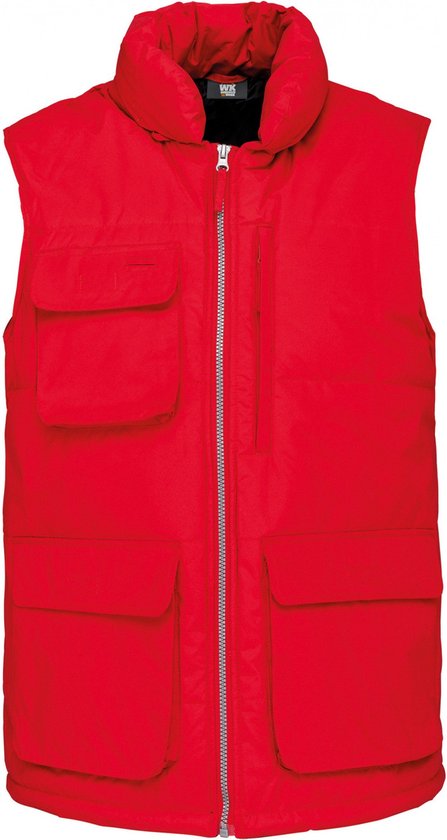 Bodywarmer Heren 4XL WK. Designed To Work Mouwloos Red 100% Polyester