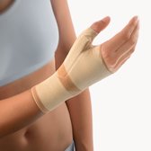 BORT SellaFlex duimbrace - elastische duim- en polsbandage – bij artrose - bij overbelasting - distorsie - Maat: S ( 13-15 cm Omvang Pols) – Kleur: Beige