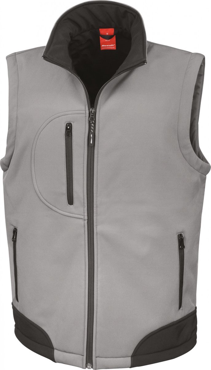 Result Soft Shell Bodywarmer RT123 - Workguard Grey/Black - S