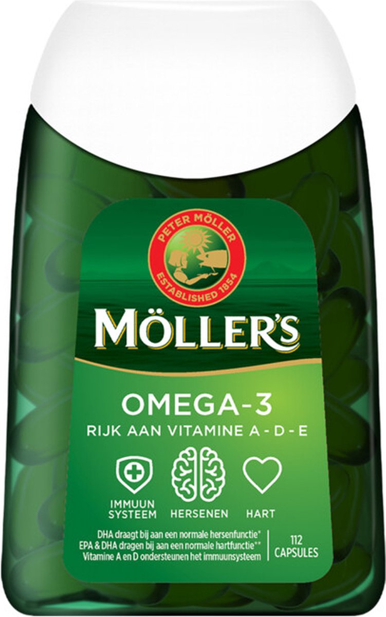 Goedkoopste Mollers Omega-3 Double Visolie - 112 Capsules - Visolie - Voedingssupplement
