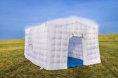 Discothèque Gonflable - Tente de fête - LED dans les murs - 6x3,5 mètres - Incl. souffleur - Wit