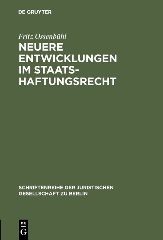 Foto: Schriftenreihe der juristischen gesellschaft zu berlin90 neuere entwicklungen im staatshaftungsrecht