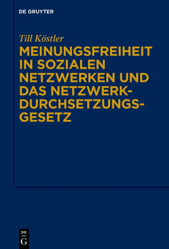 Meinungsfreiheit in sozialen Netzwerken und das Netzwerkdurc ... - cover