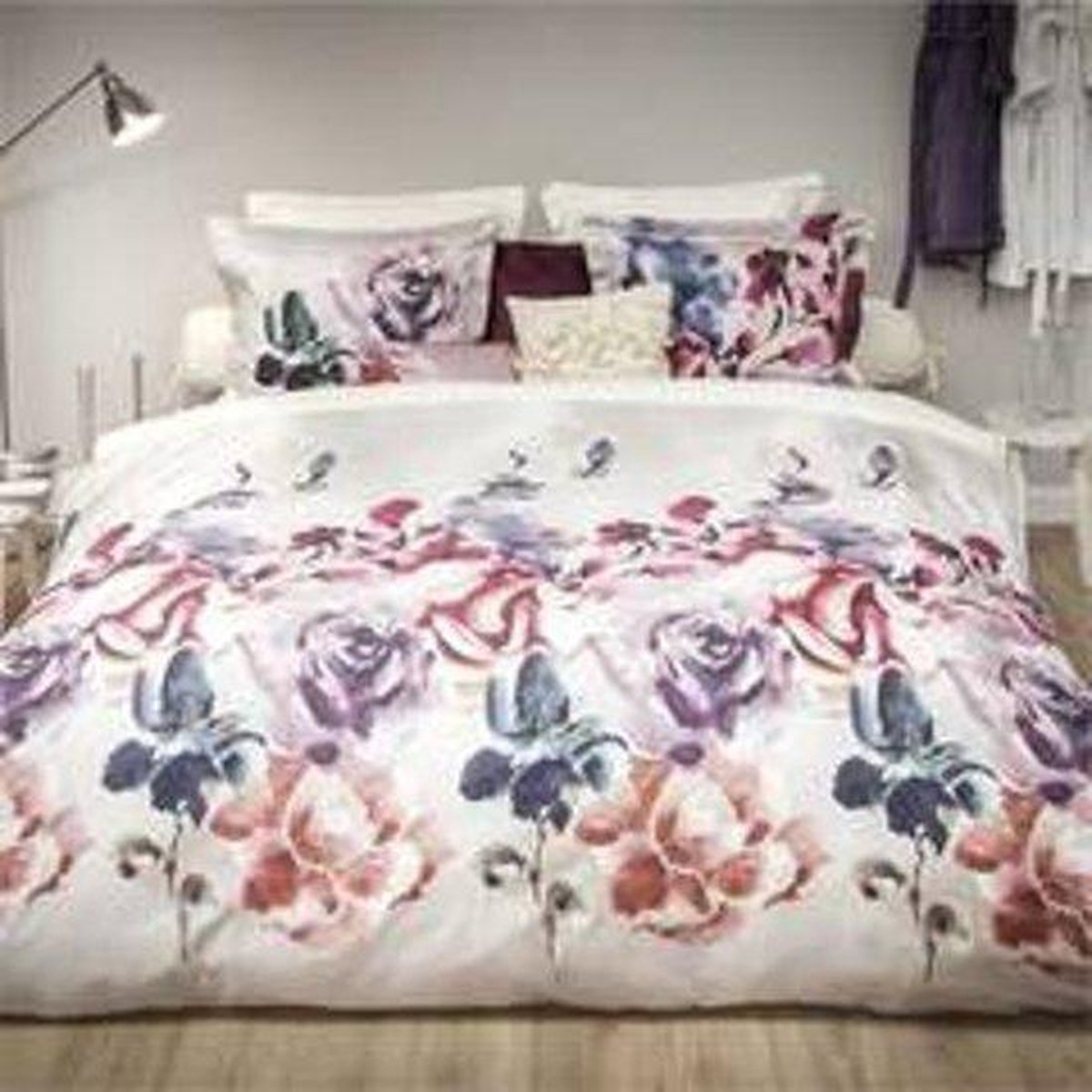 HnL Refined Satin dekbedovertrek Lee Multi 155x220cm + 80x80cm