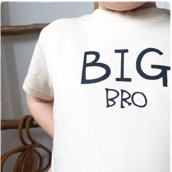 BIG BRO T-shirt - Peace - Zwangerschaps aankondiging - Grote broer - 18-24 maanden