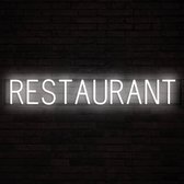 RESTAURANT - Lichtreclame Neon LED bord verlicht | SpellBrite | 99,98 x 16 cm | 6 Dimstanden & 8 Lichtanimaties | Reclamebord neon verlichting