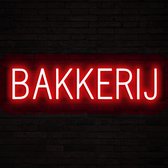 BAKKERIJ - Lichtreclame Neon LED bord verlicht | SpellBrite | 71,47 x 16 cm | 6 Dimstanden & 8 Lichtanimaties | Reclamebord neon verlichting
