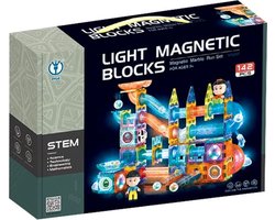 Nieuwe Licht Magnetische Blokken-142 Stuk-3D Magnetisch Speelgoed- Magnetische Bouwset met Verlichting-Light Magnetic Blocks - montessori open einde speelgoed - kinderspeelgoed