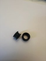 Piercing earplugs hol zwart 1.6 cm