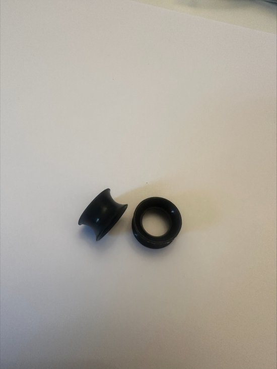 Piercing earplugs hol zwart 1.6 cm