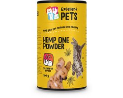 Excellent HempOne Powder 100 gr - Honden en katten supplementen - Ondersteunt bij spanning - Aanvullende voeding