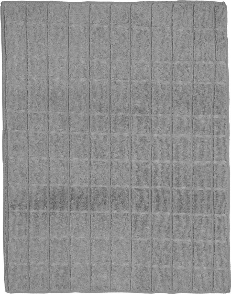 Goedkoopste 5Five Afwas afdruipmat/droogmat keuken - absorberend- microvezel - grijs - 38 x 50 cm - opvouwbaar