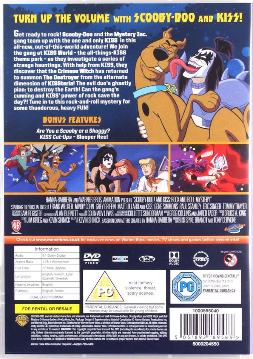 Scooby-doo And Kiss (Dvd), Frank Welker Dvd's bol