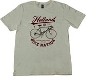 T-shirt crème Holland bike nation heren