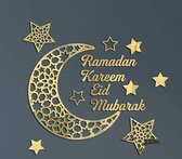 Shopy - Ramadan Eid Decoratie sticker versiering - 42 x 45 cm - Goud