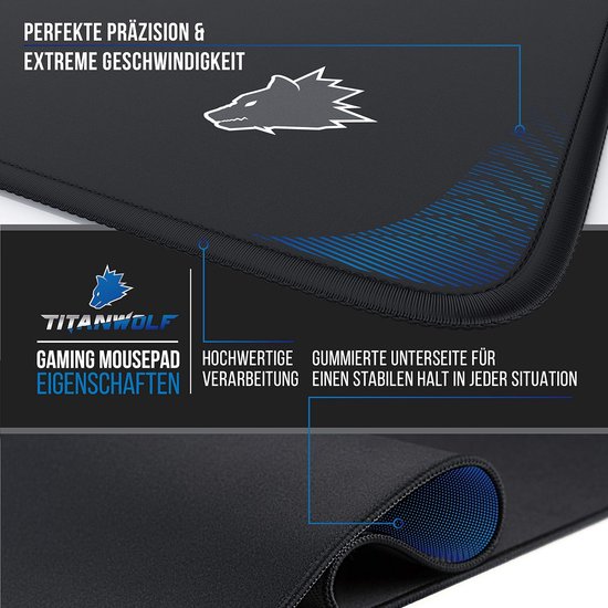 CSL XXL Titanwolf Speed Gaming Mouse Pad, 900 X 400 Mm, XXL Mouse - View #11