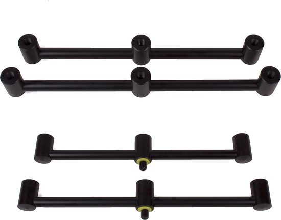 Faith Buzz Bar Set - 3-Rod - Zwart - Buzzerbar - Set van 2 - Hengelsteun voor 3 hengels - Karper - Rodpod — afbeelding 4
