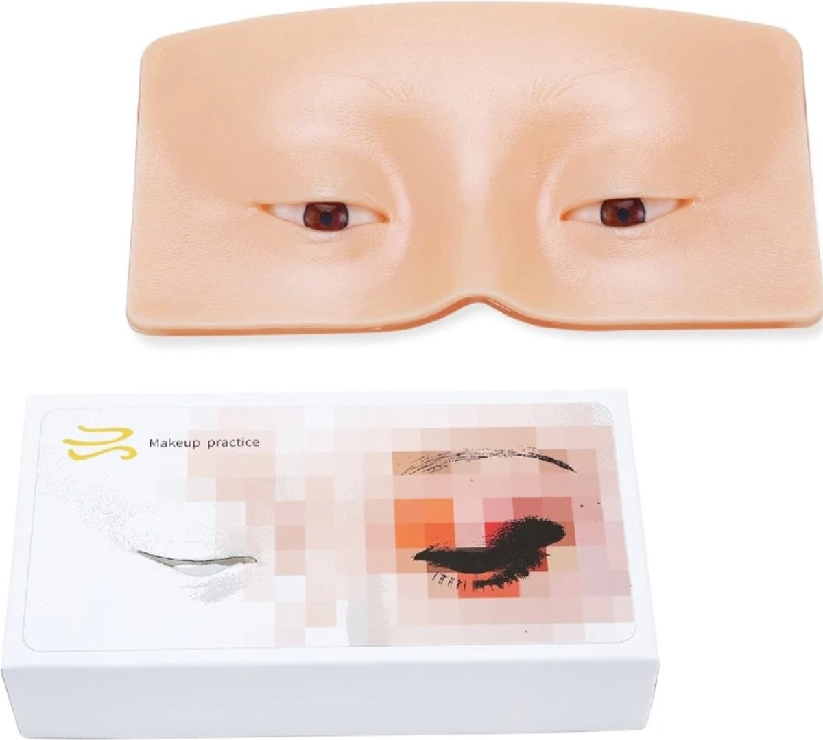 Goedkoopste Realistisch Make-up Oefenhoofd van Bionisch Siliconen – Draagbaar & Lichtgewicht Oefengezicht voor Permanente Make-up (PMU), Microblading & Visagie – Oefenboard met Huidtextuur voor MUA Training & Cosmetische Opleidingen – Make-up Trainingstool