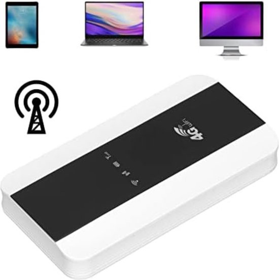 Ultraschneller 5G WLAN Hotspot, LTE CAT4 300 Mbit/s Router mit SIM Steckplatz, 10.000 mAh Akku, 10 Benutzer, für Reisen, Partys und Arbeit