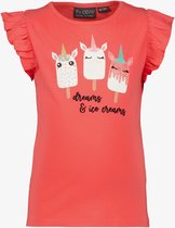TwoDay meisjes T-shirt met unicorns en glitters - Rood - Maat 92