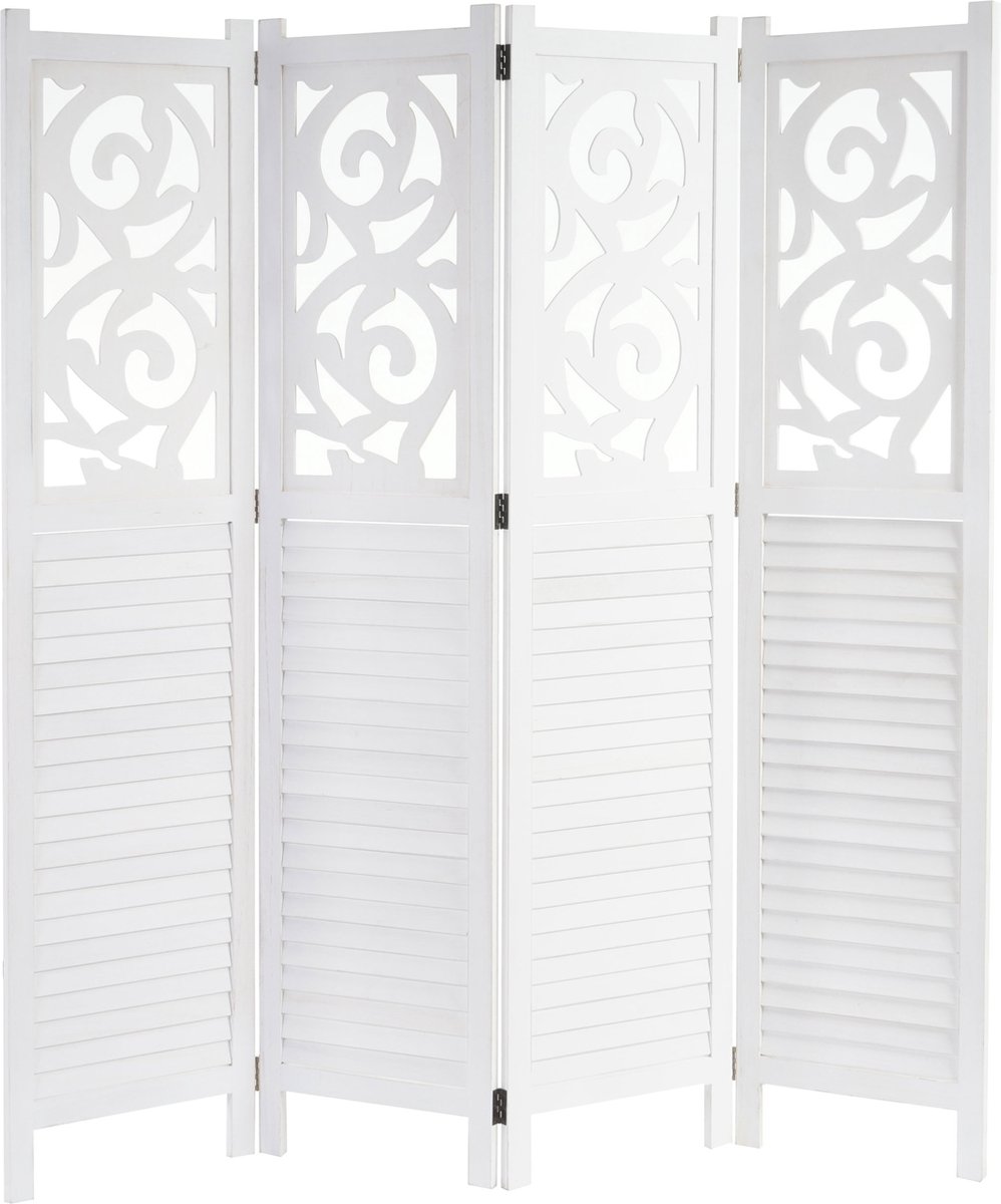 Cosmo Casa Scherm - Kamerscherm - Privacy Scherm - Ornamenten - 170x160cm - Wit