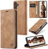 CaseMe Book Case - Geschikt voor Samsung Galaxy A55 Hoesje - Bruin