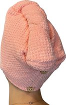 Microvezelstore.nl - Haar handdoek - Haarhanddoek microvezel - Hoofdhanddoek - Roze - 25 x 65 CM
