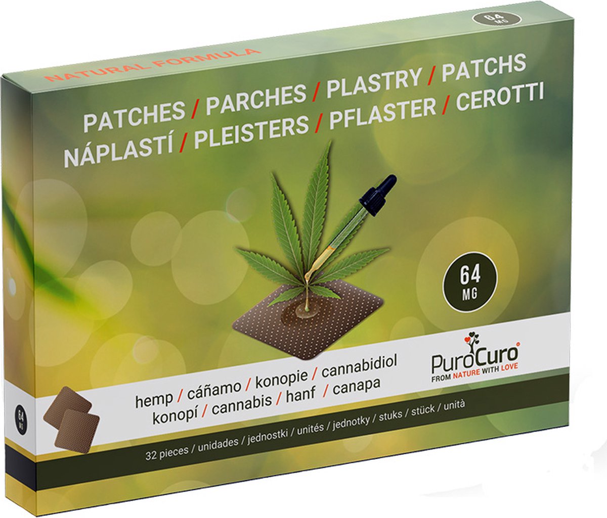 Goedkoopste PuroCuro Hemp/CBD pleisters - 64 mg (32 stuks