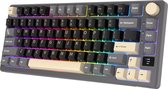 Royal Kludge RKM75 - RGB Mechanisch Gaming Toetsenbord - Met Display - Foam Touch - Phantom Black - Bluetooth - Hot Swappable Switch - Silver Switches - Inclusief Stofkap