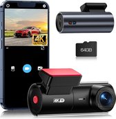 Mini Dashcam - 4K - Zekerheid bij Botsingen - G-sensor voor Parkeerwacht - Met QR code voor App