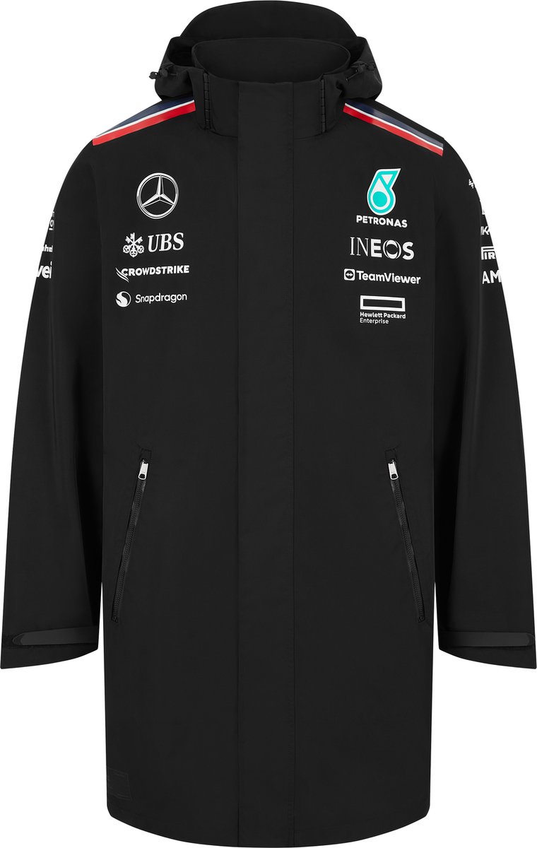 Mercedes Teamline Regenjas 2024 M - Lewis Hamilton - George Russel - Formule 1