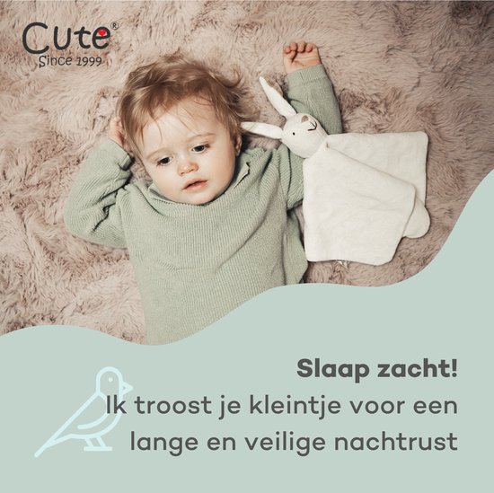 Knuffeldoekje konijn - Emily het knuffel konijn - Doudou - 35cm x 35cm — afbeelding 4