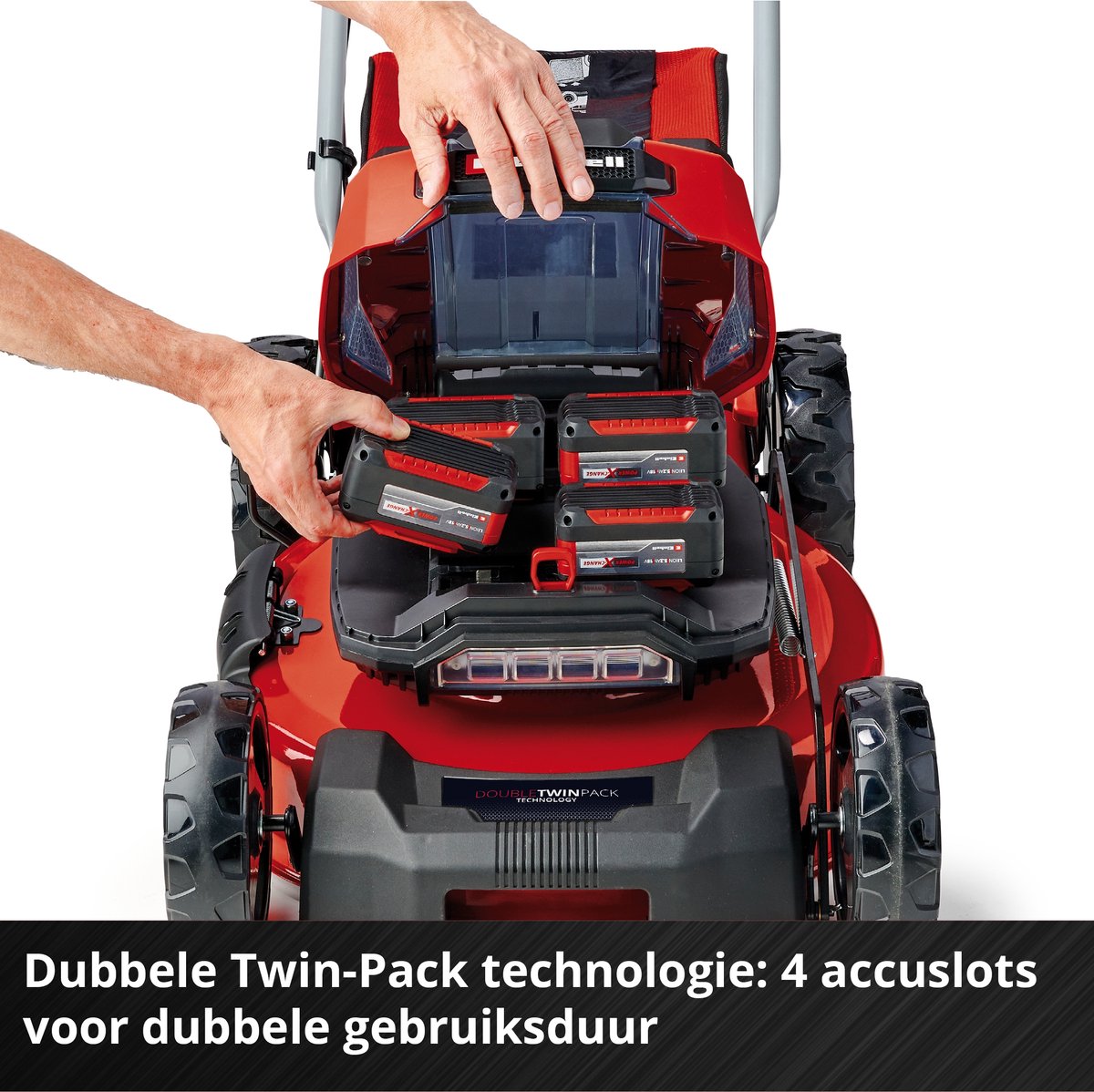 Einhell Professional Accu Grasmaaier GP-CM 36/52 S BL Li Kit - Power X-Change - 36 V/Li-ion - Maaibreedte: 52 cm - Aanbevolen gazonoppervlakte: tot 1200 m² - 65 L opvangzak - Maaihoogte: 25-80 mm - Incl. 4x 5.2 Ah Accu en 2x DUO-lader – foto 5