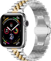 Apple Watch Stalen Band - Zilver/Goud: Luxe en Stijlvolle Upgrade voor je Smartwatch