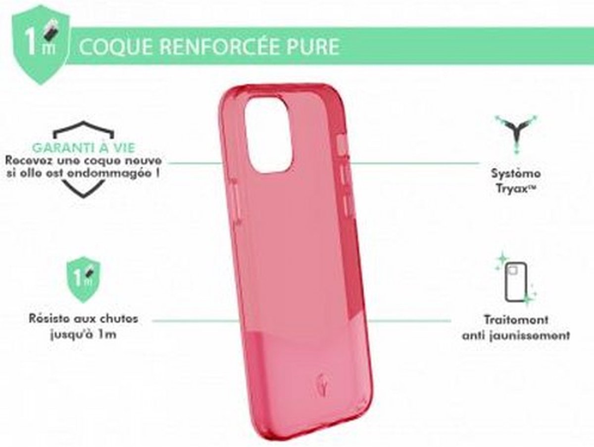 Force Case, Versterkte hoes Geschikt voor Apple iPhone 12/12 Pro PURE, Transparant