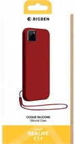 Bigben Connected, RealMe C11 2021 siliconen hoesje met bijpassende polsband, Rood