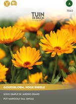 Tuin de Bruijn® zaden - Goudsbloem Nova - oranje - snijbloem ca. 60 cm - eetbare bloemblaadjes