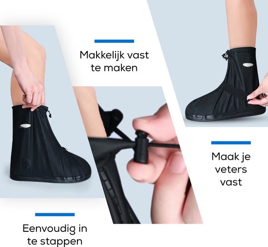 Overschoenen Waterdicht - Regenschoenen Fiets - Schoenhoesjes - Zwart - Maat 40-42 — afbeelding 5