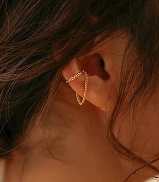 Chains ear cuff | goud gekleurd