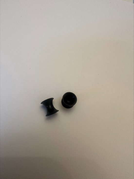 Piercing plug hol zwart 0.5 cm