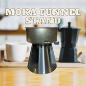 Bialetti Moka - 6-Kops - Trechterstandaard - Espresso- koffiezetapparaat - voor op het fornuis- Zwart - 3D print