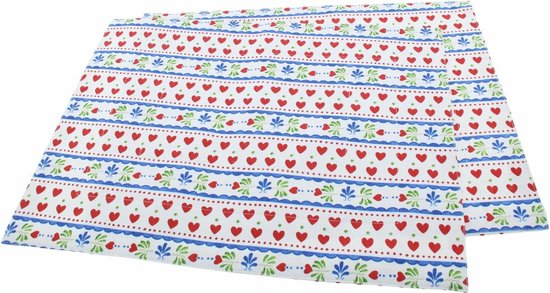 2 Placemats - Twents Bont - 100% Katoen - 47 x 36 cm