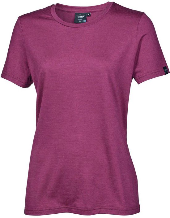 Ivanhoe t-shirt UW Cilla Lilac Rose voor dames - 100% merino wol - Paars