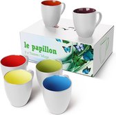 MiaMio lot de 6 tasses à café/thé colorées - mugs -350ml