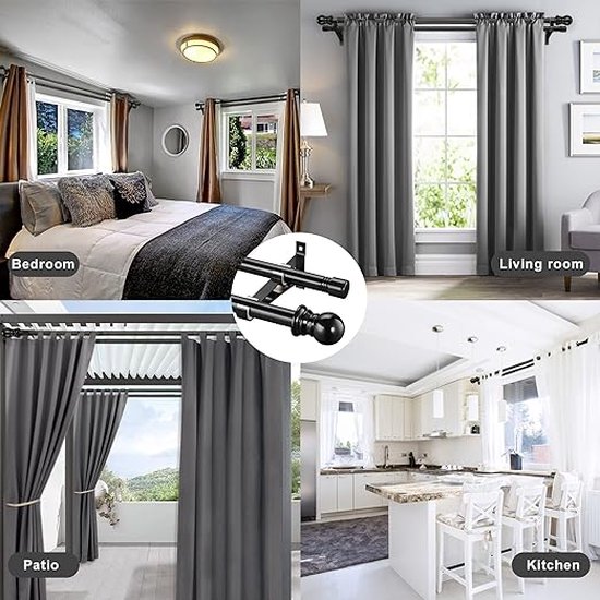 gordijnroede kledingstang, douchegordijnstang, extra lang